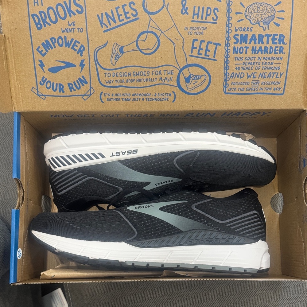 Brooks Black and Gray Athletic Shoes